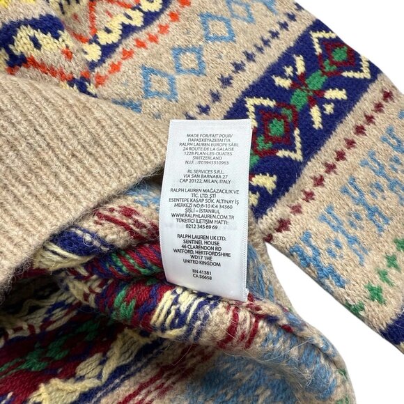 Polo Ralph Lauren Fair Isle Jacquard Wool Alpaca Holiday Sweater Sportsman L - Picture 7 of 13